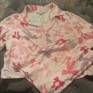 Pink Bow pj set
